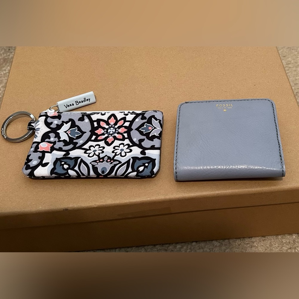 Vera Bradley & Fossil wallet/id case